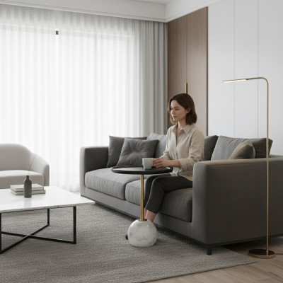 Moderner Couchtisch Runder Beistelltisch Luxus Wohnzimmer Ablagetisch