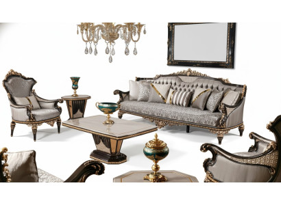 Klasická sedací souprava Chesterfield Luxus 3+1 Seater Polstrové gauče 2ks
