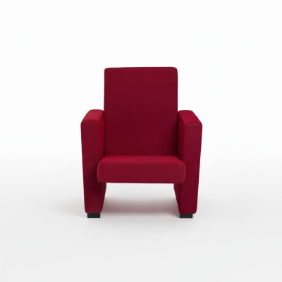 Křeslo Dvoused Design Luxus Červená Křeslo Klasické Látka Textil Nový