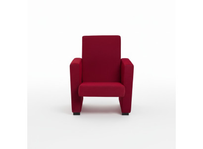 Křeslo Dvoused Design Luxus Červená Křeslo Klasické Látka Textil Nový