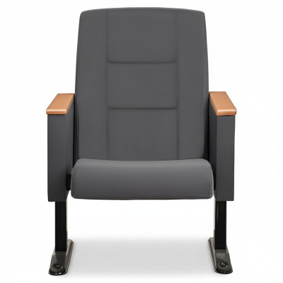 Grauer Art Deco Sessel Luxus1-Sitzer Theater Sessel Einsitzer Textil
