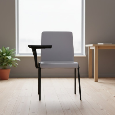 Moderní křeslo Top kvality, designové, stylové sedadlo šedé kancelářské židle, nové.
