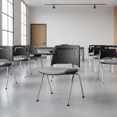 Elegantní šedá židle Moderní židle Vysoká kvalita designu Kancelářská židle Nová