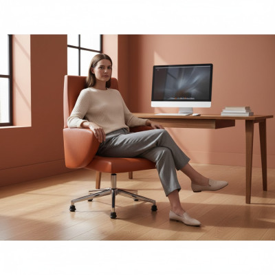 Bürostuhl Büro Orange Sessel Gaming Stuhl Schreibtisch Drehstuhl Chef Neu Sessel
