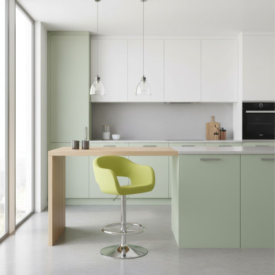 Barové židle, barové židle, zelená textilie, designové barové židle, stoly, židle, nové.