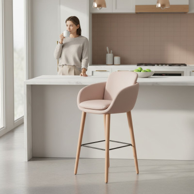 Barstuhl Barhocker Beige Kunstleder Design Barstühle Bar Hocker Stühle Hocker