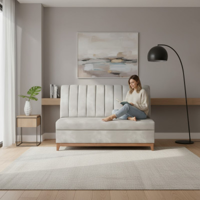 Designer textilní lavice do jídelny - luxusní židle do obývacího pokoje a kuchyně - otomana