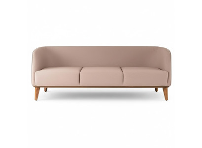Beiges Sofa Stilvoller 2-Sitzer Moderne Wohnzimmer Couch Polster Sofas