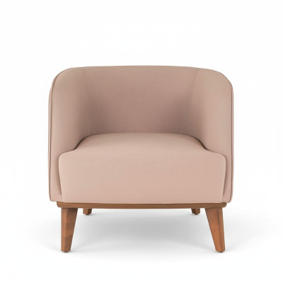 Beiger Sessel Polster Wohnzimmer Einsitzer Designer Lounge Relaxsessel