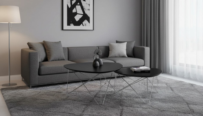 Couchtisch Schwarz Wohnzimmertisch Luxus Couchtische 2х Beistelltisch Tisch neu