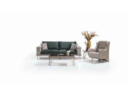 Wohnzimmer Komplette Sitzgarnitur Dreisitzer Couch Einsitzer 2tlg Set