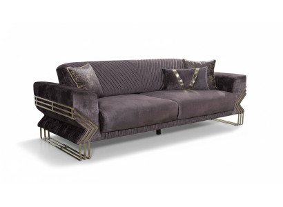 Eleganter Dreisitzer Moderne Wohnzimmer Luxus Couch Polster 3 Sitzer