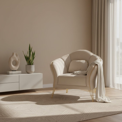 Chesterfield Design Beige Pohovka Křeslo Potah Pohovka Pohovky 1 Osoba Nový