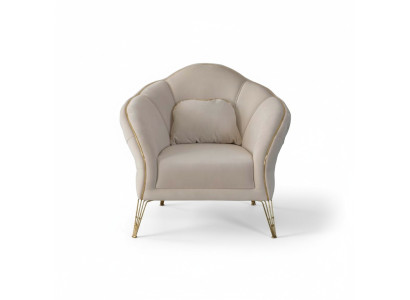 Moderní Chesterfield Design Beige Pohovka 2x Křeslo Vycpané Pohovky Nové