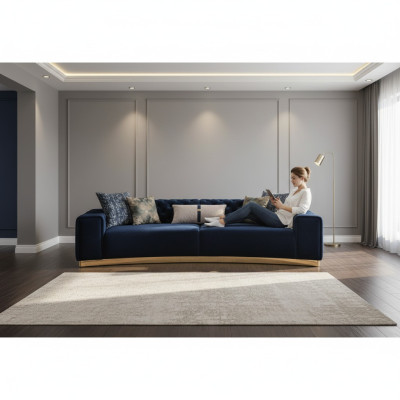 Polstrová sedací souprava 4místná textilní sedací souprava luxusního designu, moderní.