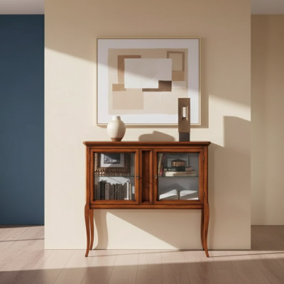 Vitrine Schränke Möbel Klassischer Vitrinen Wohnzimmer Anrichte Holz