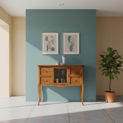 Klassische Stil Kommode Sideboard Wohnzimmer Holz Anrichte Braun Neu