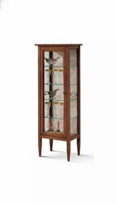 Klassische Vitrine Kommoden Vitrinenschrank Schrank Glasschrank Braun