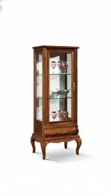 Möbel Klassisch Glasschrank Vitrine Holz Glas Schrank Schränke Regale Italien