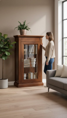 Klassische Vitrine Kommode Glas Schrank Glasschrank Vitrinenschrank