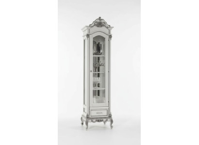 Vitrine Schrank Glas Wohnzimmer Weiß Design Italienische Möbel Neu