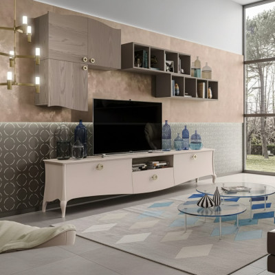 Wohnwand rtv Wandschrank Regal Wohnzimmer Holz Schränke Wand Regale