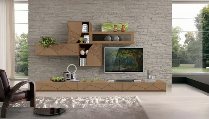 Wohnzimmer Sideboard Wohnwände Braun Schränke Regal Schrank Design Neu