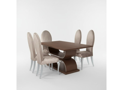 Essgarnitur Luxus Esstisch 4x Stühle Essgruppe Tisch Komplett Set 5tlg