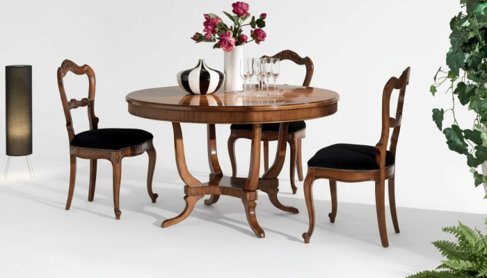 Design kulatý stůl jídelny kulatý hnědý stůl dřevěný jídelní stůl jídelna nový