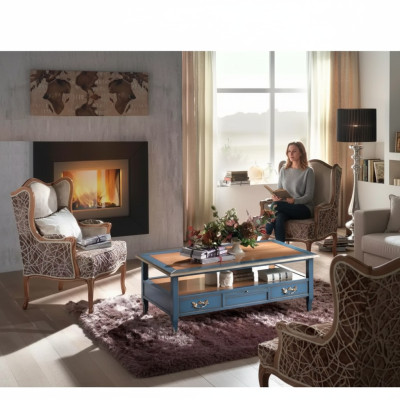 Set 2x Sessel Wohnzimmer Tisch Sofa Luxus Couchtisch Beistell 3tlg Neu