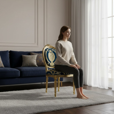 Židle Zlatá Jídelna Moderní Dřevo Židle Jídelna Design Elegantní Nové