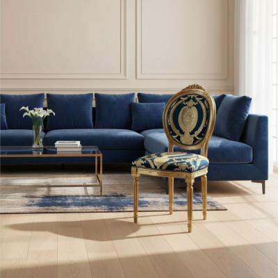 Židle Zlatá Jídelna Moderní Dřevo Židle Jídelna Design Elegantní Nové