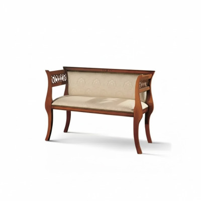 Sitzbank Klassische Bank Luxus Polstermöbel Designer Sitzmöbel 111x43x78