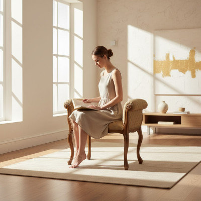 Bankovní zařízení Beige sedací souprava Designový nábytek Polstrovaná lavice Lavice
