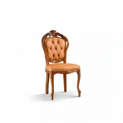 Luxus Stuhl Braun Esszimmer Designer Holz Möbel Stuhl ohne Armlehne
