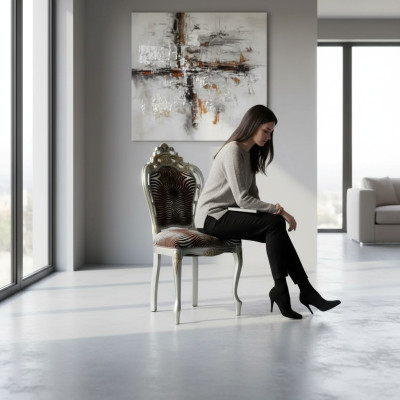 Luxus židle křeslo nábytek jídelna designéřský nábytek židle nová
