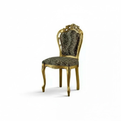 Jídelní židle Luxus Art déco židle Design dřevěná židle Italský nábytek