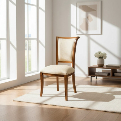 Židle Dřevo Italský Nábytek Jídelna Luxus Design Křeslo Masivní Dřevo