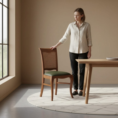 Klasická židle jídelny čalouněné sedací nábytek luxusní design sedadlo Nový