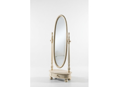 Klassischer Wohnzimmer groß Bodenspiegel Beige Holzrahmen Design Neu