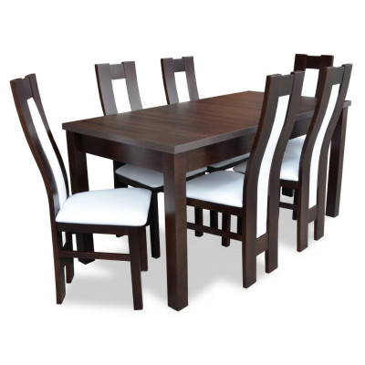 Esszimmer Tisch Klassische Stuhlgruppe 6x Stühle 7tlg. Set Sitzgruppe