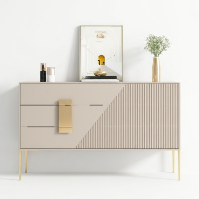 Kommode Sideboard Holz Grau Esszimmer Design luxus Modern Möbel Neu