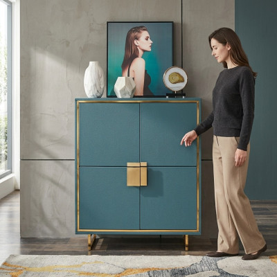 Modern Sideboard Blau Wohnzimmer Kommode Luxus Regale Möbel Neu