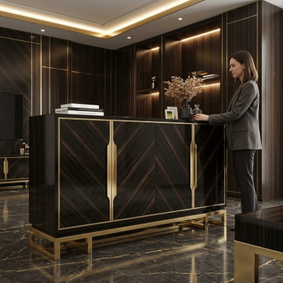 Komoda Komoda Skříň Luxus Skříň Regál Nábytek Dřevěná skříň Nový