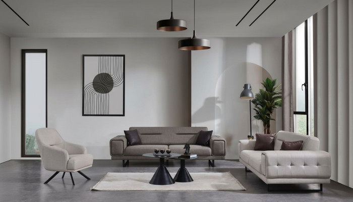 Obývací pokoj Pohovky Kompletní Luxus 2x Třísedák Moderní Křeslo Vybavení