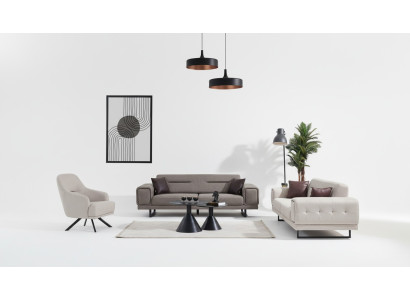 Obývací pokoj Pohovky Kompletní Luxus 2x Třísedák Moderní Křeslo Vybavení