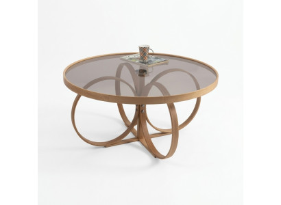 Wohnzimmer Kaffee Tisch Designer Rund Couchtisch Glastisch Luxus Möbel