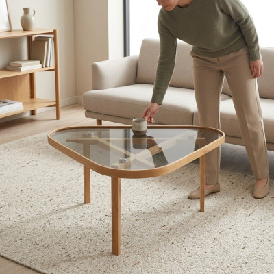Návrhářský kávový stůl Skleněný stůl Luxusní nábytek Moderní zařízení