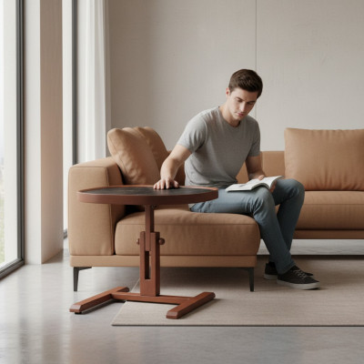 Designer Braun Přistávací stůl ze dřeva do obývacího pokoje Nový pomocný stolek