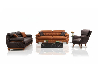 Obývací pokoj Kompletní 3 kusy Moderní 2x třísedák Luxus Pohovka Nový.